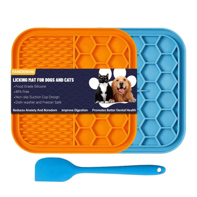 2-Pack Lick Mat for Dogs Silicone Dog Licking Mats